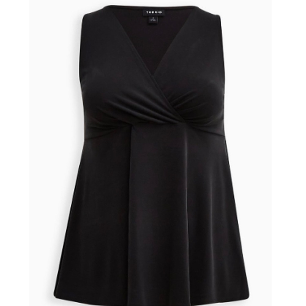 NWT Torrid Black Surplice Tank Top - 2X